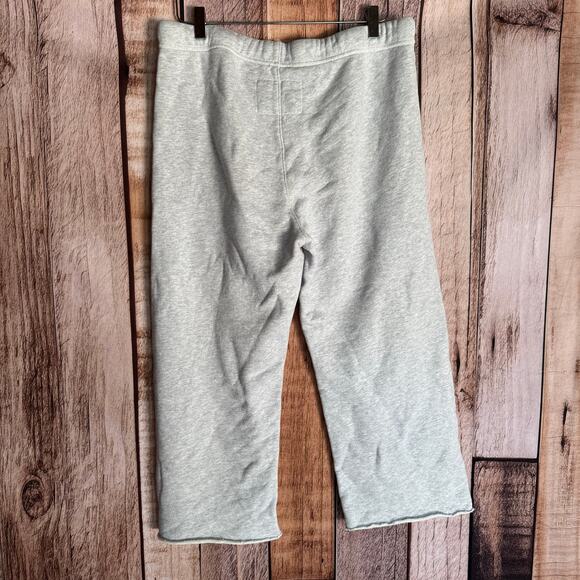 Frank & Eileen Sweatpants Catherine 24" Favorite Gray Cropped Raw Hem Size L - Picture 2 of 9